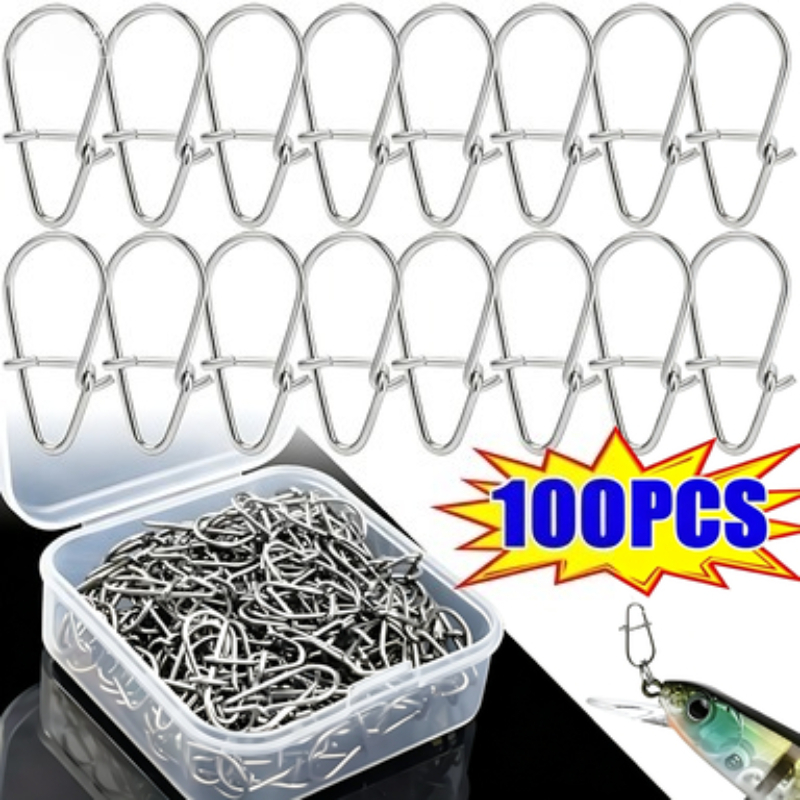 Fishing Lure Accessories - 100 attaches rapides en acier inoxydable