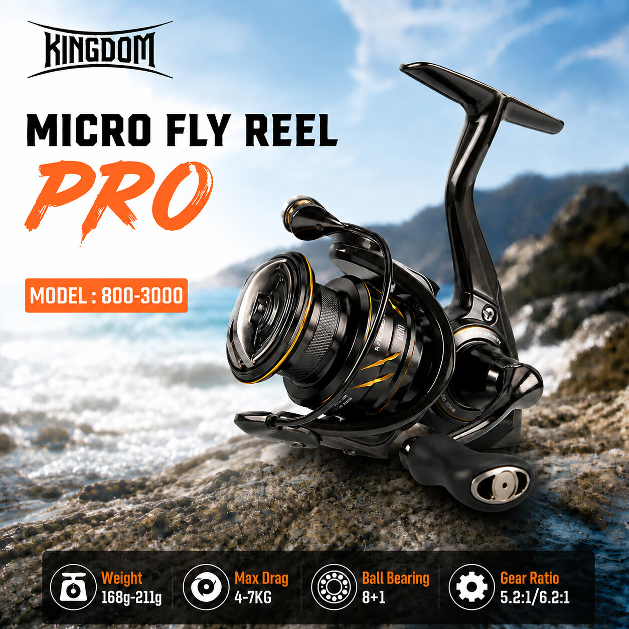 Moulinet de pêche spinning Kin - Abu Garcia Reel Revo avis et prix