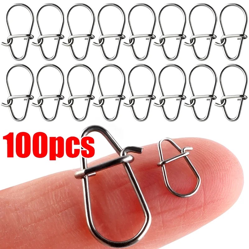 100 attaches rapides en acier  - Fishing Lure Accessories avis et prix