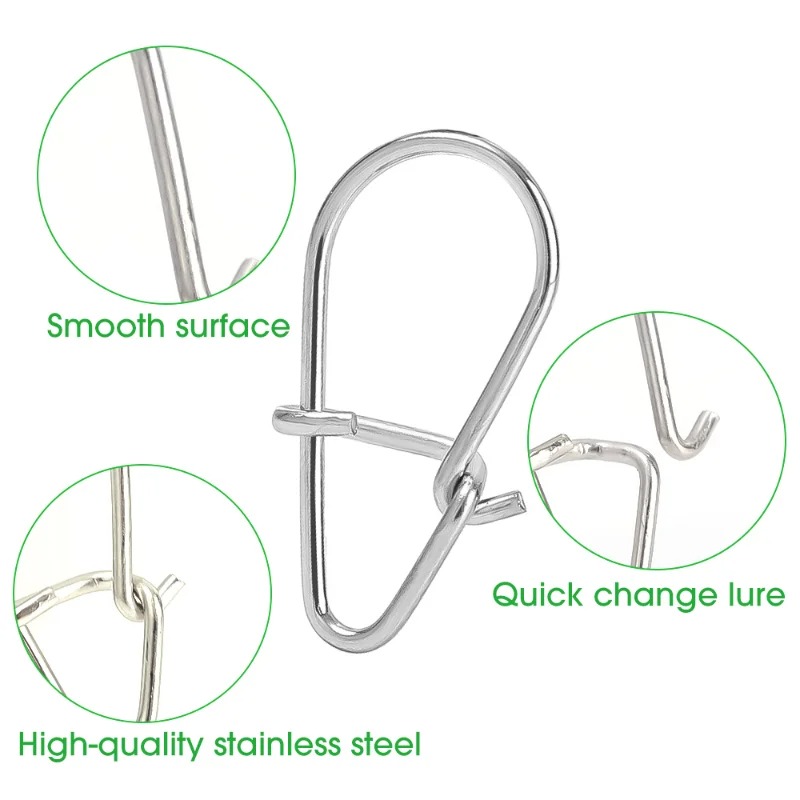 100 attaches rapides en acier  - Fishing Lure Accessories avis et prix